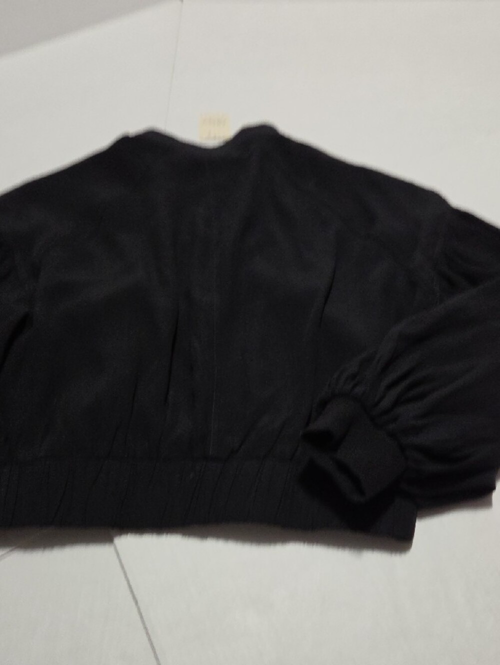 Free People Black Zip-Front Cropped Jacket with Gold Zipper - Picture 10 of 10